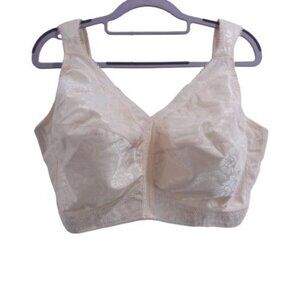 Playtex 18 Hour Ultimate Shoulder Comfort Wireless Bra Beige Size 44DDD 4693